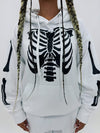 SKELETON HOODIE - WHITE