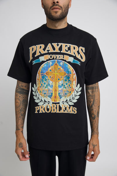 PRAYERS OVER PROBLEMS TSHIRT - BLACK