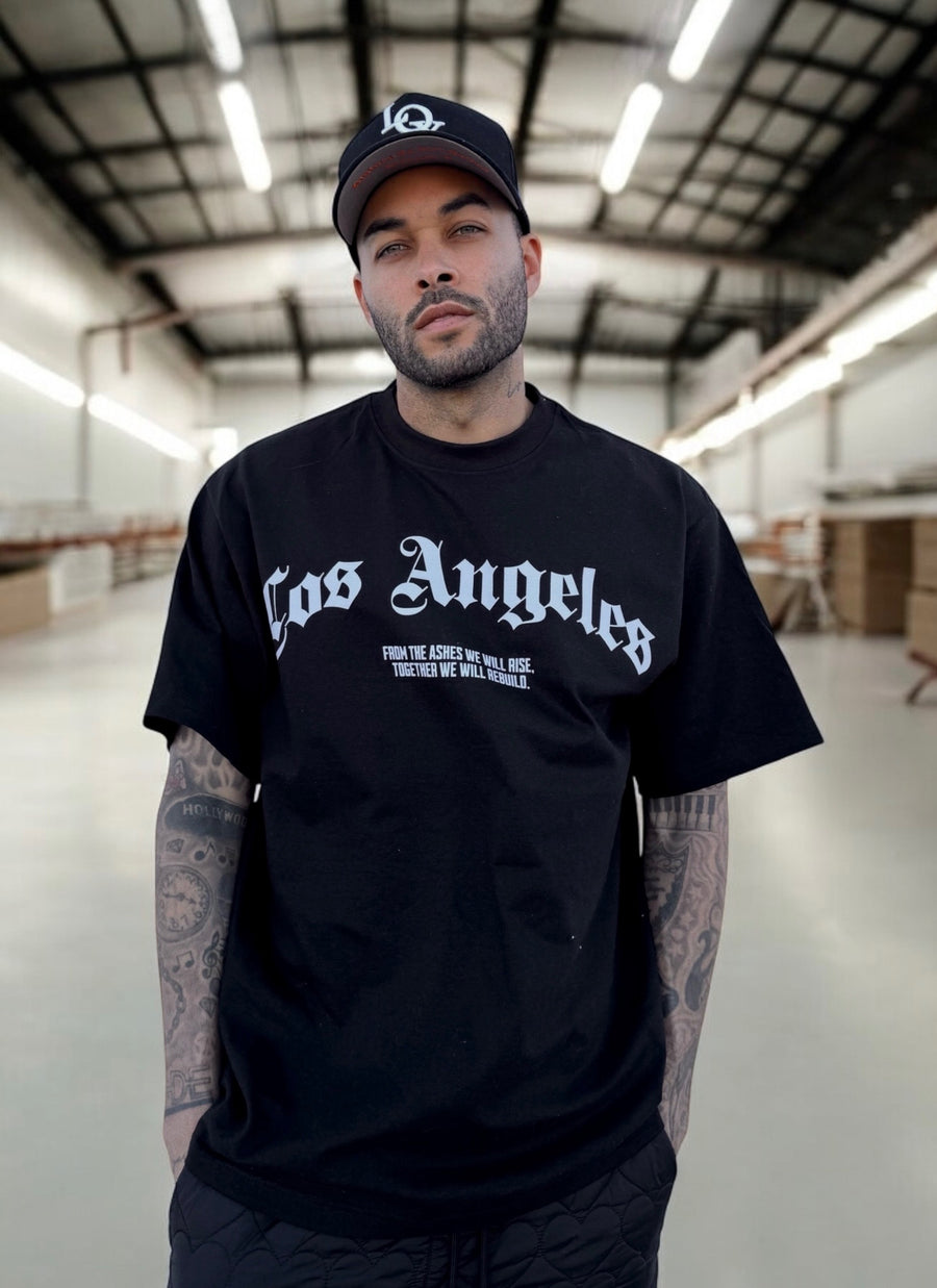 LOS ANGELES RELIEF TSHIRT - BLACK